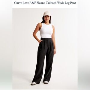 Curve Love A&F Sloane Tailored Wide Leg Pant Size 26 short